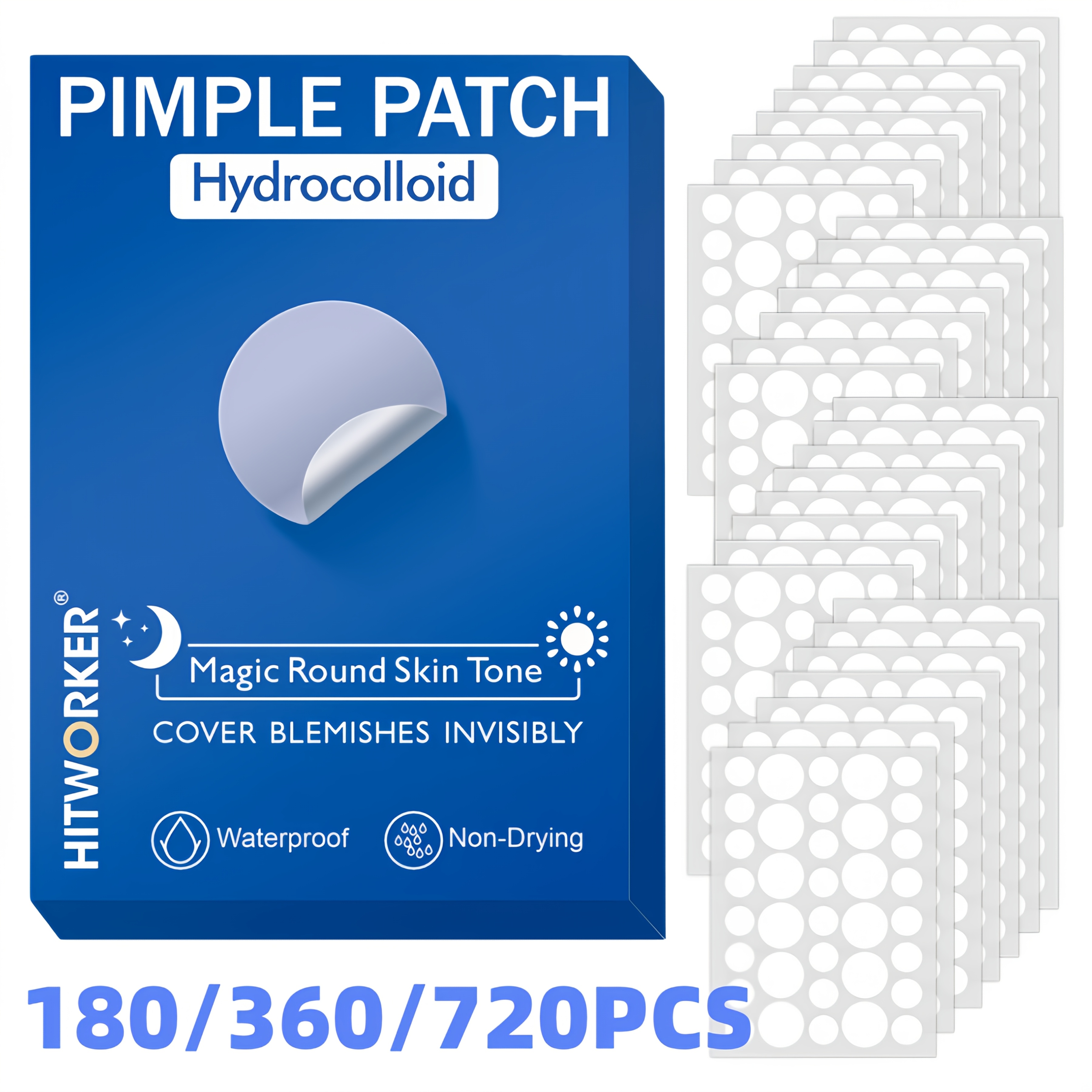 Skincare Acne - 180/360/720pcs acne patches, water-based gel non