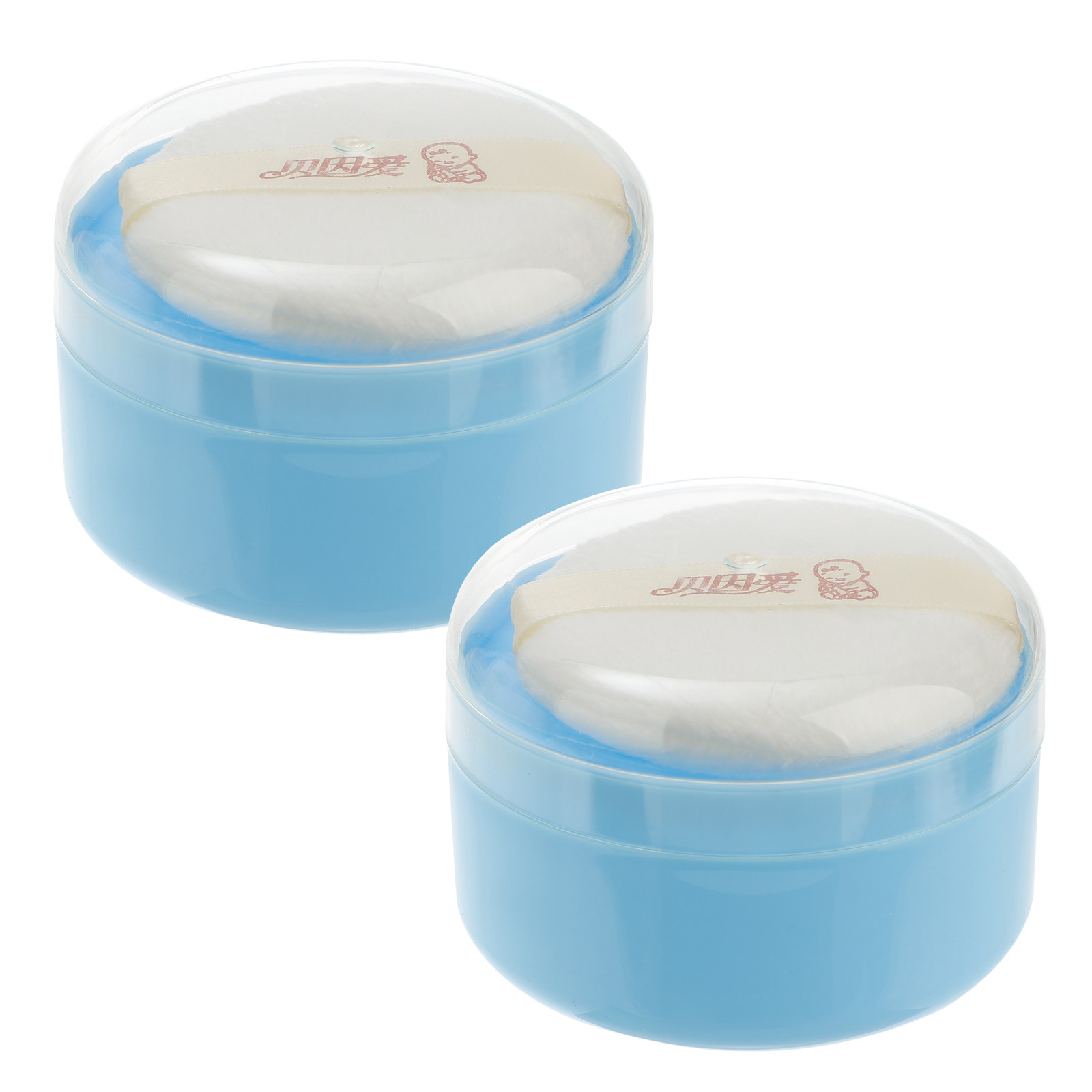 Skincare Newborn - 2Pcs Baby Powder Puff Box Premium