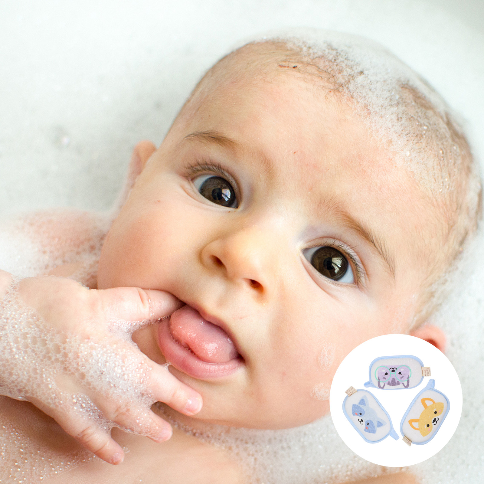 3Pcs Baby Bath Scrubber Ultra  - Skincare Newborn 评论和价格