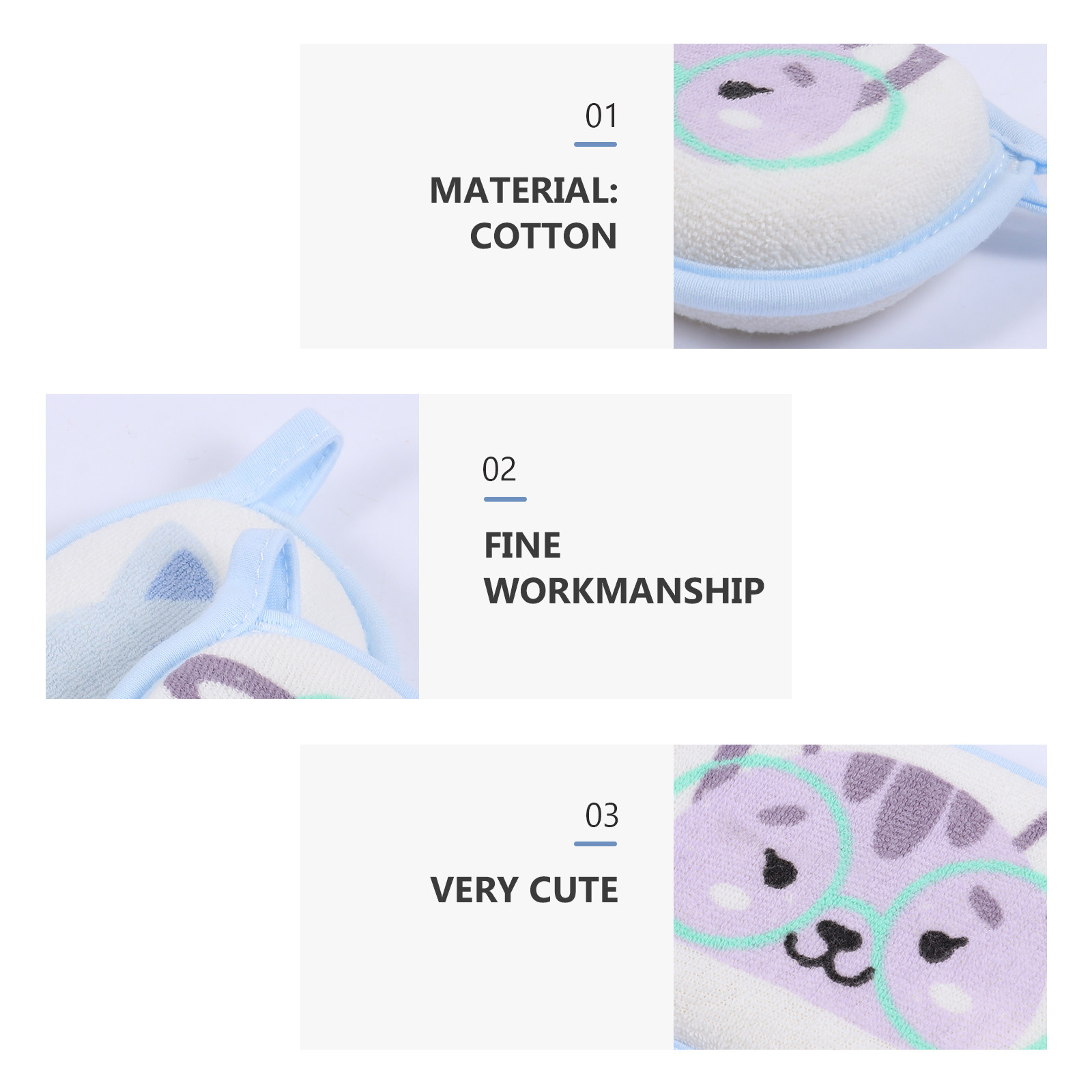 3Pcs Baby Bath Scrubber Ultra  - Skincare Newborn 评论和价格
