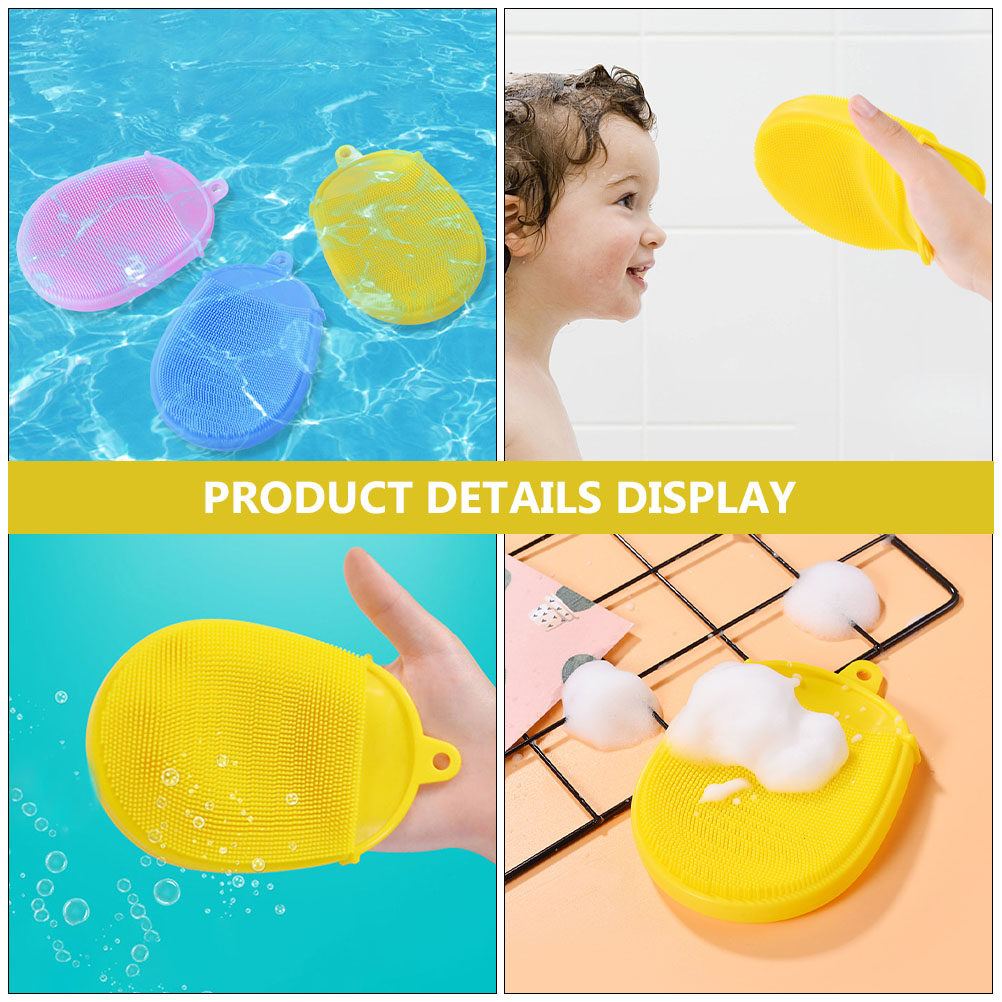 2Pcs Baby Silicone Bath Brush  - Skincare Newborn 评论和价格