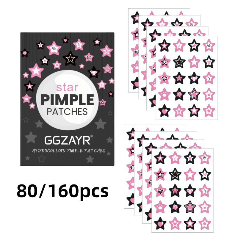 80/160pcs Star Acne Patch Set  - Skincare Acne 评论和价格