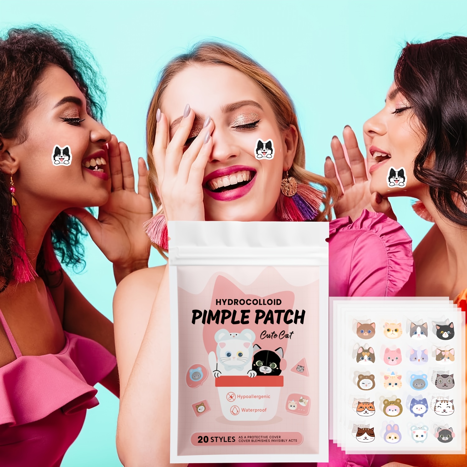 100pieces cute cat Pimple patc - Skincare Acne 评论和价格