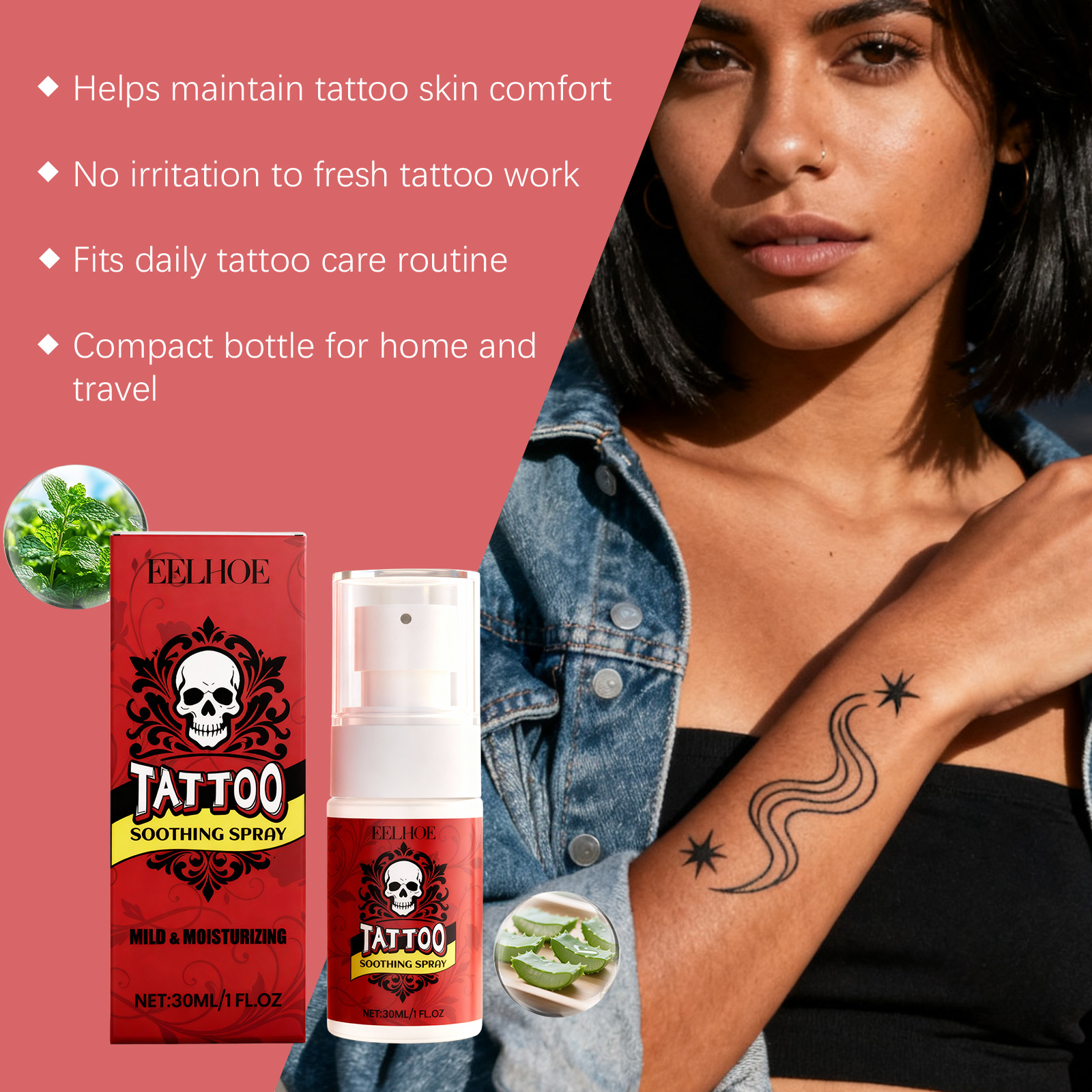 Tattoo Care Spray, Mild Hydrat - Skincare Basic 评论和价格