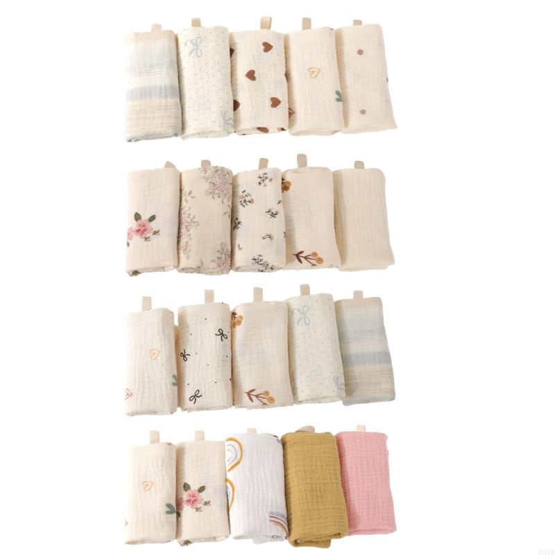 5Pcs/set Cotton Baby Burp Clot - Skincare Newborn 评论和价格