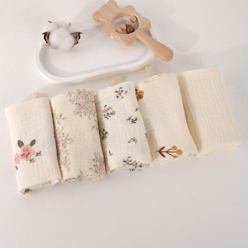 5Pcs/set Cotton Baby Burp Clot - Skincare Newborn 评论和价格