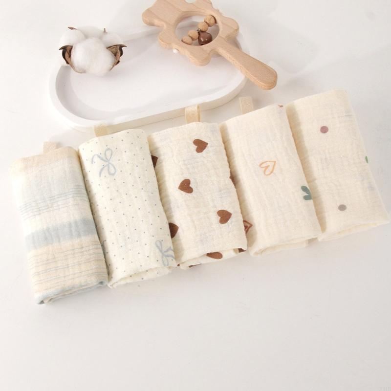 5Pcs/set Cotton Baby Burp Clot - Skincare Newborn 评论和价格