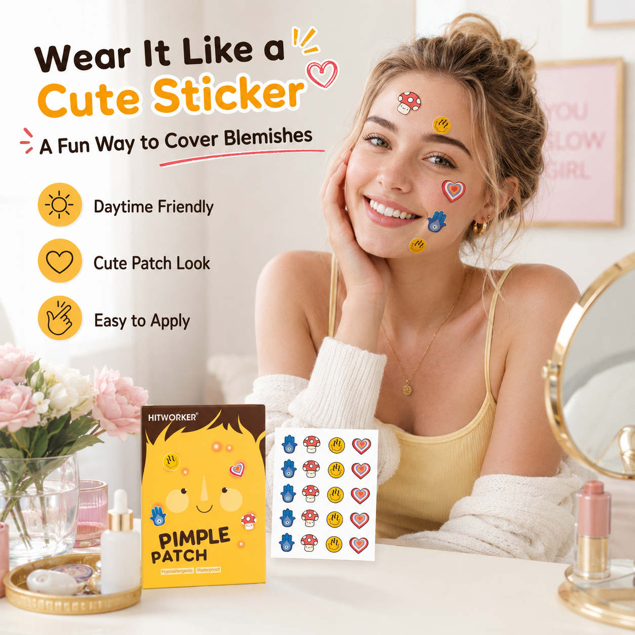 100Pcs Cute 4 Shapes Acne Pimp - Skincare Acne 评论和价格