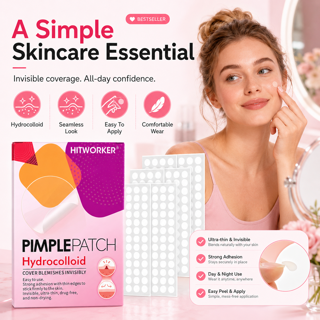 1200/400pcs/box invisible acne - Skincare Acne 评论和价格