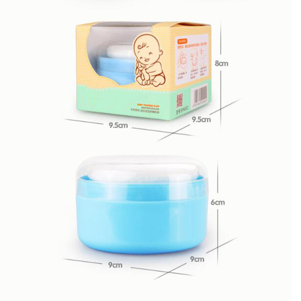2Pcs Baby Powder Puff Box Prem - Skincare Newborn 评论和价格